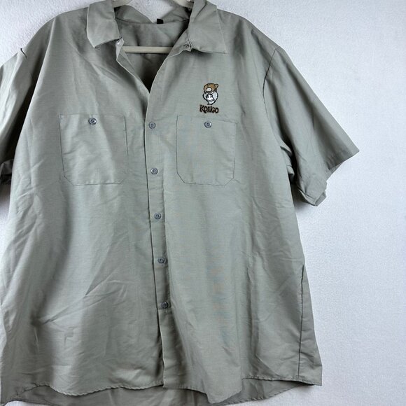 Kongo Gorilla Logo Work Button Shirt Mens Size 3XL American Workwear Mechanic - Picture 3 of 11